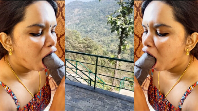 Mallu Aswathy Achu Aunty Blowjob Resort Balcony Deep Sex