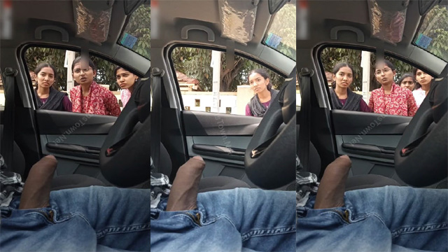 Daring Guy Flash Dick – College Girls Inside Car Leaked Video