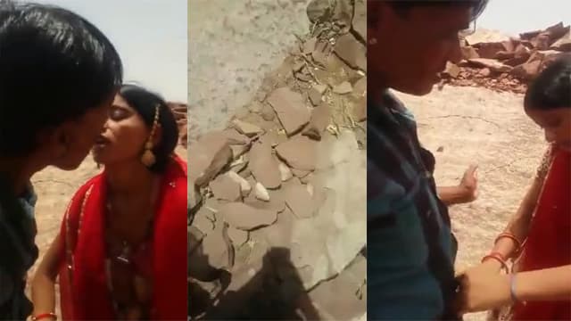 Couple in Rajasthan enjoys Outdoor standing sex video watch