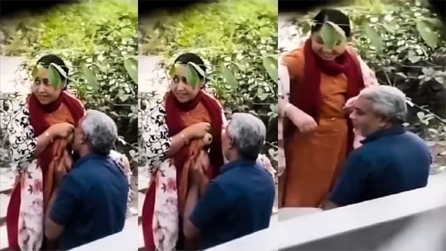 Old Man Aunty Park – Hard Boobs Fuck MMS