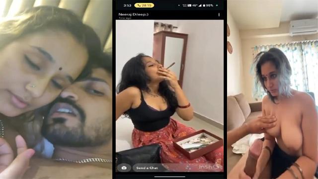 Desi Horny Mallu GF Smoking Sensual BJ & Fucking