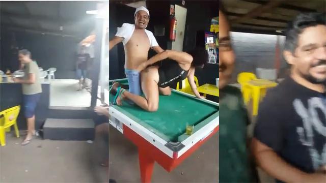 Dringking Sexy Lady Fucked her in the club in front of others