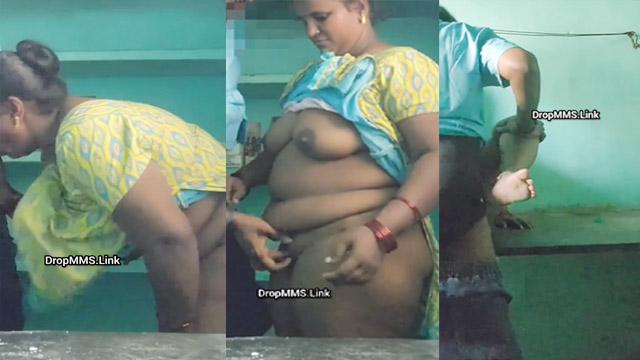 Mousi Ji Bada Boobs Pel Ke Standing Cum